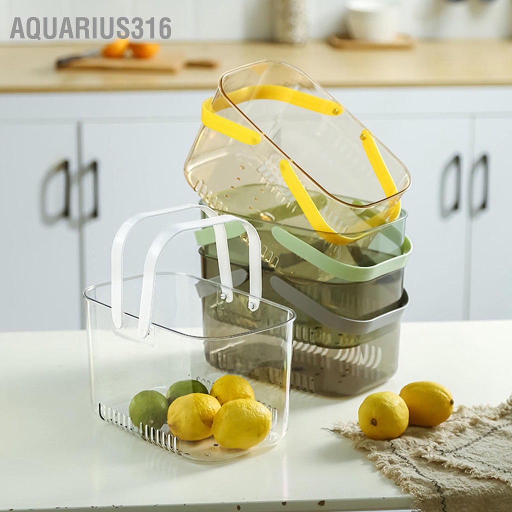 aquarius316-ล้างตะกร้ามือ-จับสบาย-รูระบายอากาศ-เข้าถึงง่าย-ตะกร้าเก็บผลไม้อเนกประสงค์สำหรับการตั้งแคมป์