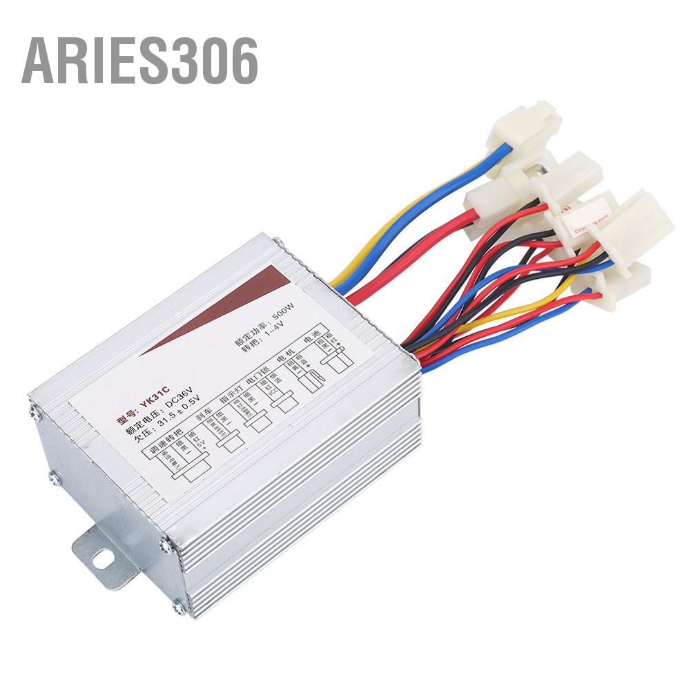 aries306-กล่องควบคุมแปรงมอเตอร์-36v-500w-สำหรับจักรยานไฟฟ้าสกู๊ตเตอร์-e-จักรยาน