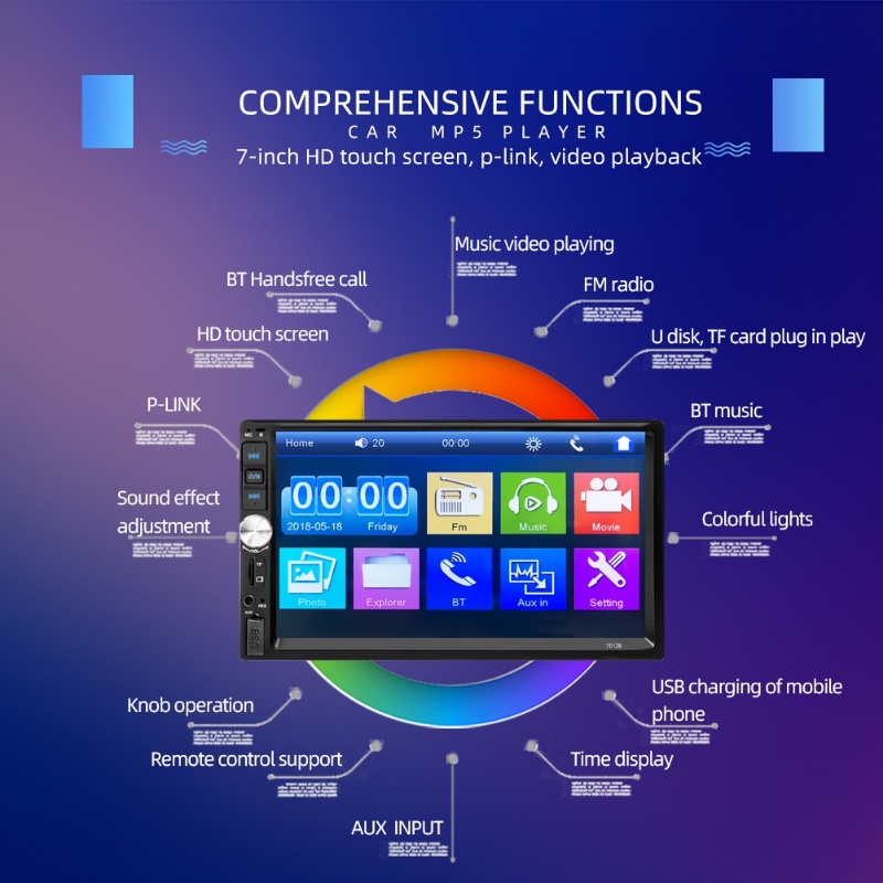 7012b-เครื่องเสียงรถยนต์-7-นิ้ว-hd-หน้าจอสัมผัส-mp5-มัลติมีเดียเครื่องเสียงรถยนต์-mirrorlink-บลูทูธ