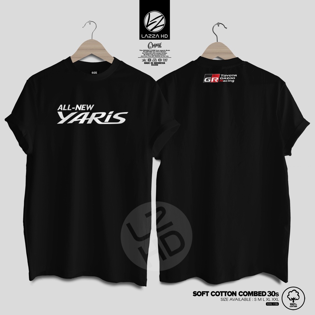 เสื้อยืด-ลาย-toyota-all-new-yaris-toyota-gazoo-แบบเรียบ-gr