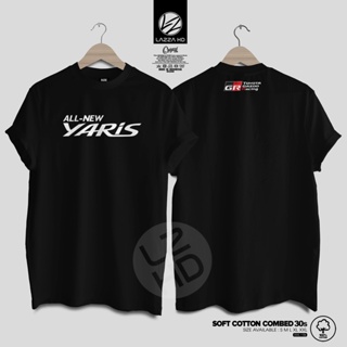 เสื้อยืด ลาย Toyota All New Yaris Toyota Gazoo แบบเรียบ GR