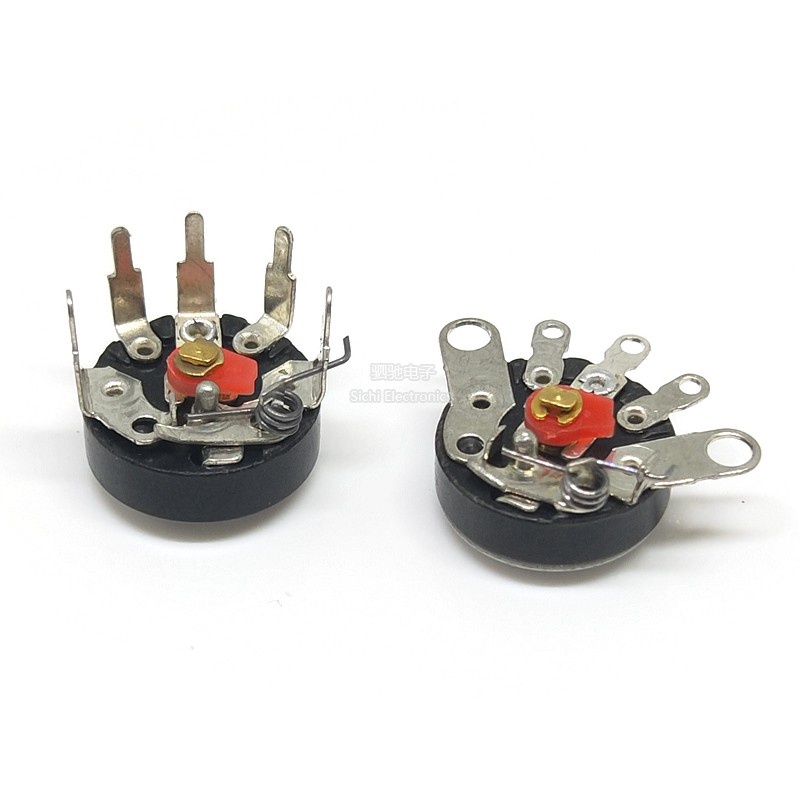 โพเทนชิโอมิเตอร์ขยายเสียงเท้าโค้ง-แบบแบน-พร้อมสวิตช์-rv12mm-b10k-b50k-b103-b503