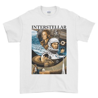 Interstellar 03 เสื้อยืดลําลอง แขนสั้น พิมพ์ลายภาพยนตร์ rap rap สไตล์วินเทจ