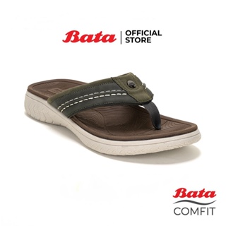 Bata บาจา Comfit รองเท้าลำลอง รองเท้าแตะเพื่อสุขภาพ แบบหูหนีบ สวมใส่ง่าย  สำหรับผู้ชาย รุ่น COLE สีเขียว 8018006 สีฟ้า 8019006