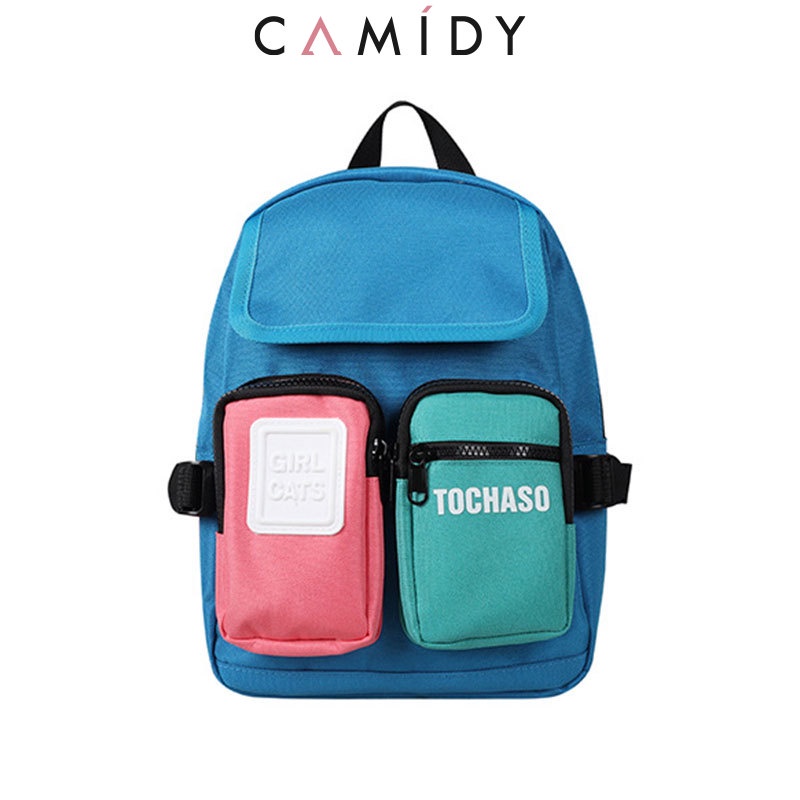 camidy-กระเป๋านักเรียนเด็กระดับ-high-end-สีตัดกันเทรนด์แฟชั่นกระเป๋านักเรียนแบบสบาย-ๆ-เด็กชายและเด็กหญิงสะพายกระเป๋าเป้อนุบาล