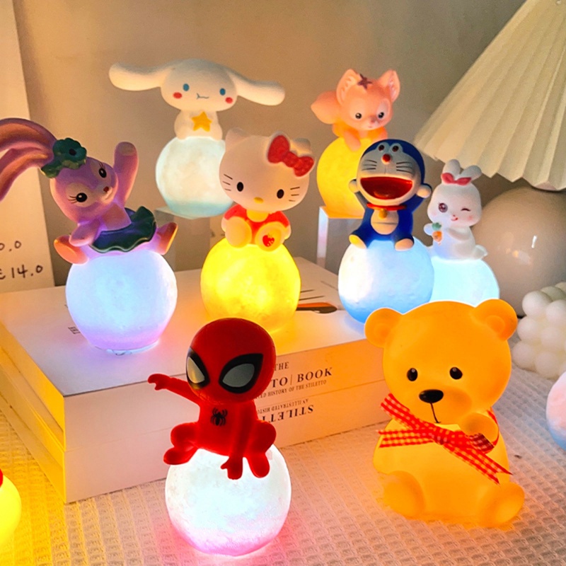 sanrio-โคมไฟกลางคืน-led-รูปการ์ตูนอนิเมะ-hello-kitty-melody-kuromi-cinnamoroll-สําหรับตกแต่งห้องนอนเด็ก