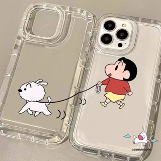 เคสโทรศัพท์มือถือใส แบบนิ่ม ลายการ์ตูนชินจัง กันกระแทก สําหรับ iPhone 11 13 12 14 Pro MAX XR 6S 6 7 8 Plus X XS MAX