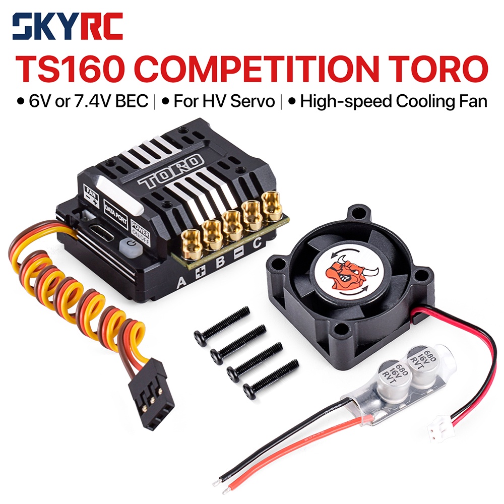 Skyrc TORO TS160 160A เซนเซอร์ไร้แปรงถ่าน ESC พร้อม 6V 7.4V BEC
