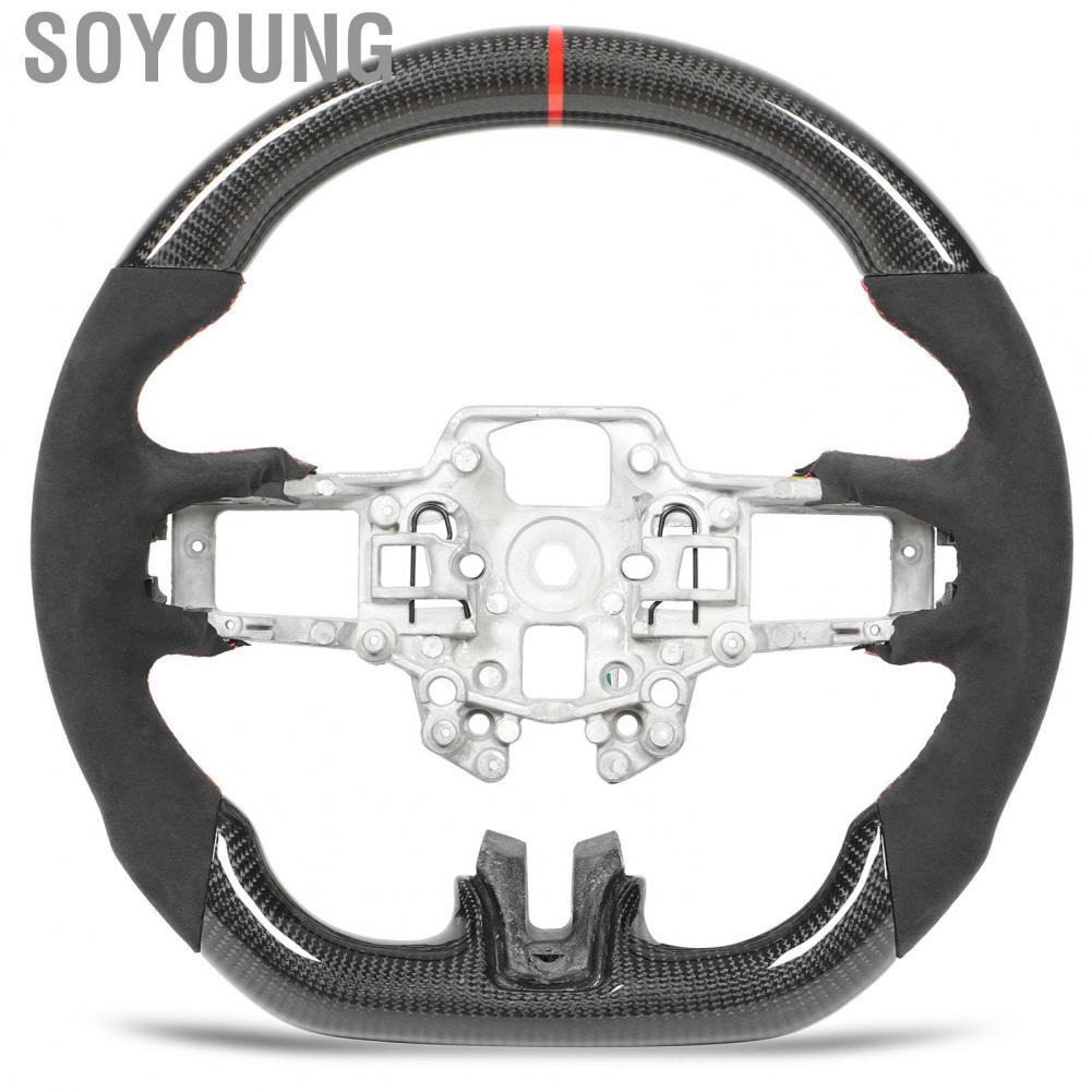 Soyoung Flat Bottom Steering Wheel Epoxy Coating Racing Design Carbon