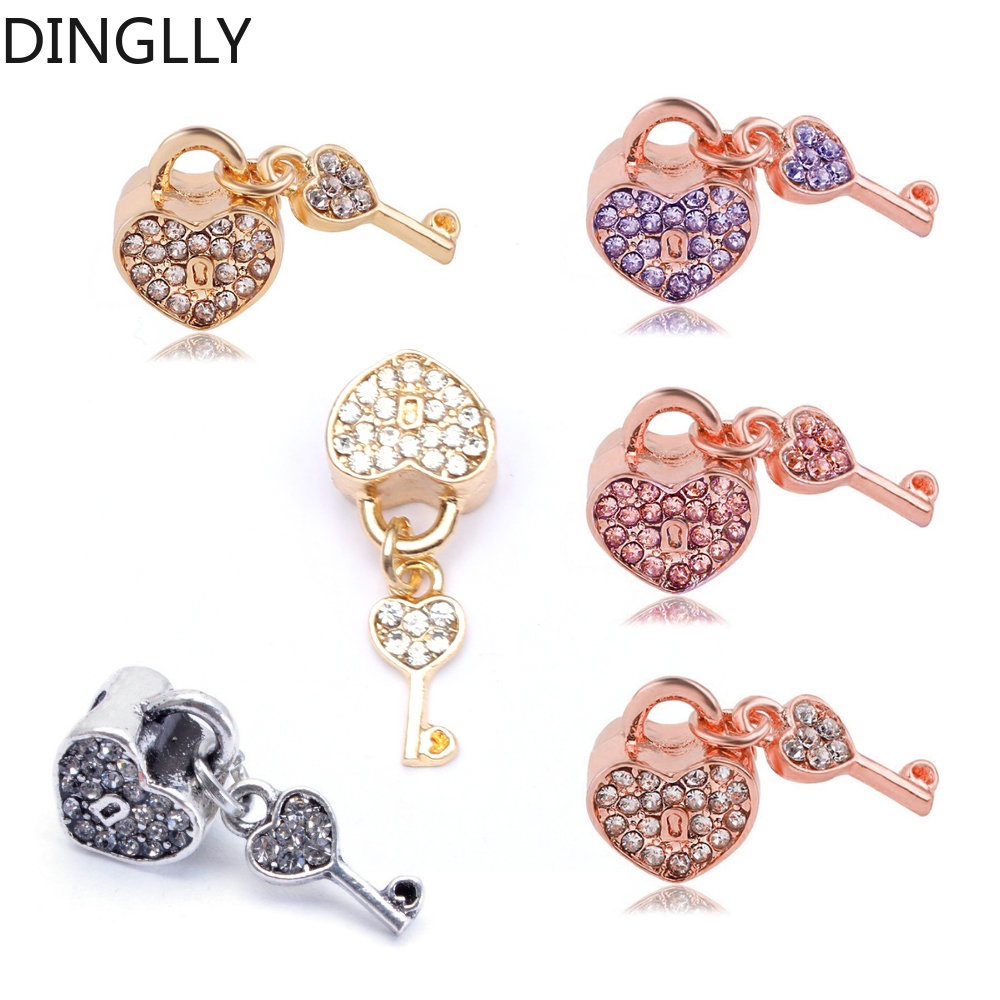 dinglly-จี้ลูกปัดโลหะอัลลอย-รูปหัวใจ-สําหรับทําเครื่องประดับ-diy