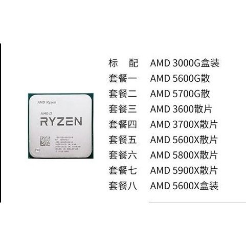 {พร้อมส่ง} Amd RYZEN R3 3100 R5 3500X 3600 5600X R7 3700X 5800X PDDT ...