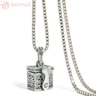 [COD] Openable Stainless Steel Keepsake Memorial Box Urn Necklace