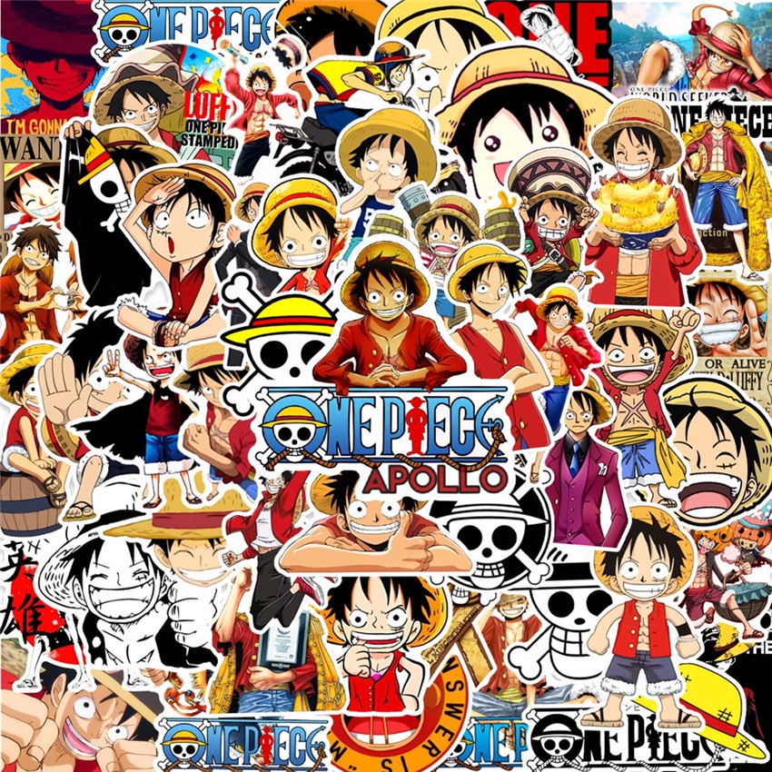 50-ชิ้น-ชุด-สติกเกอร์-luffy-series-03-สติกเกอร์แฟชั่น-กันน้ํา-ลาย-doodle-diy