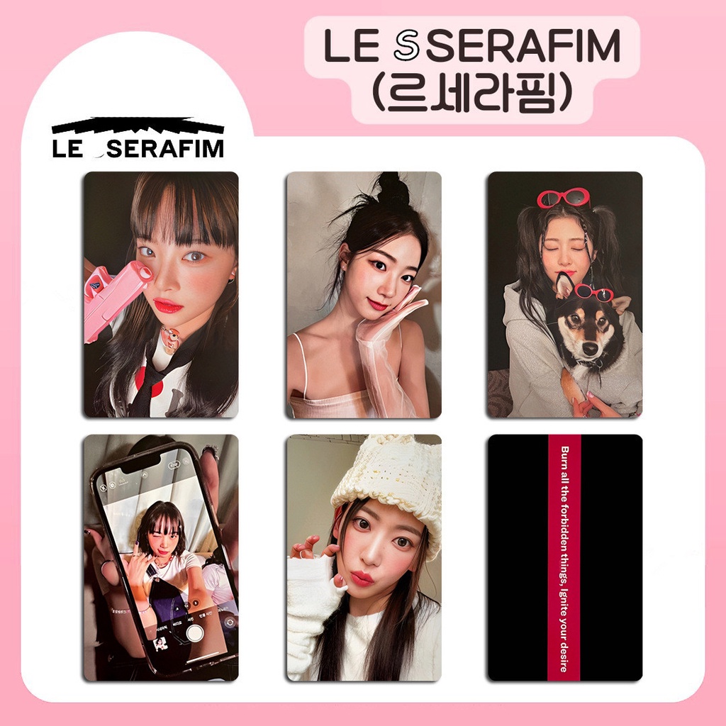 โปสการ์ดอัลบั้มรูปภาพ-le-sserafim-unforgiven-lesserafim-kpop-จํานวน-5-ชิ้น-ต่อชุด