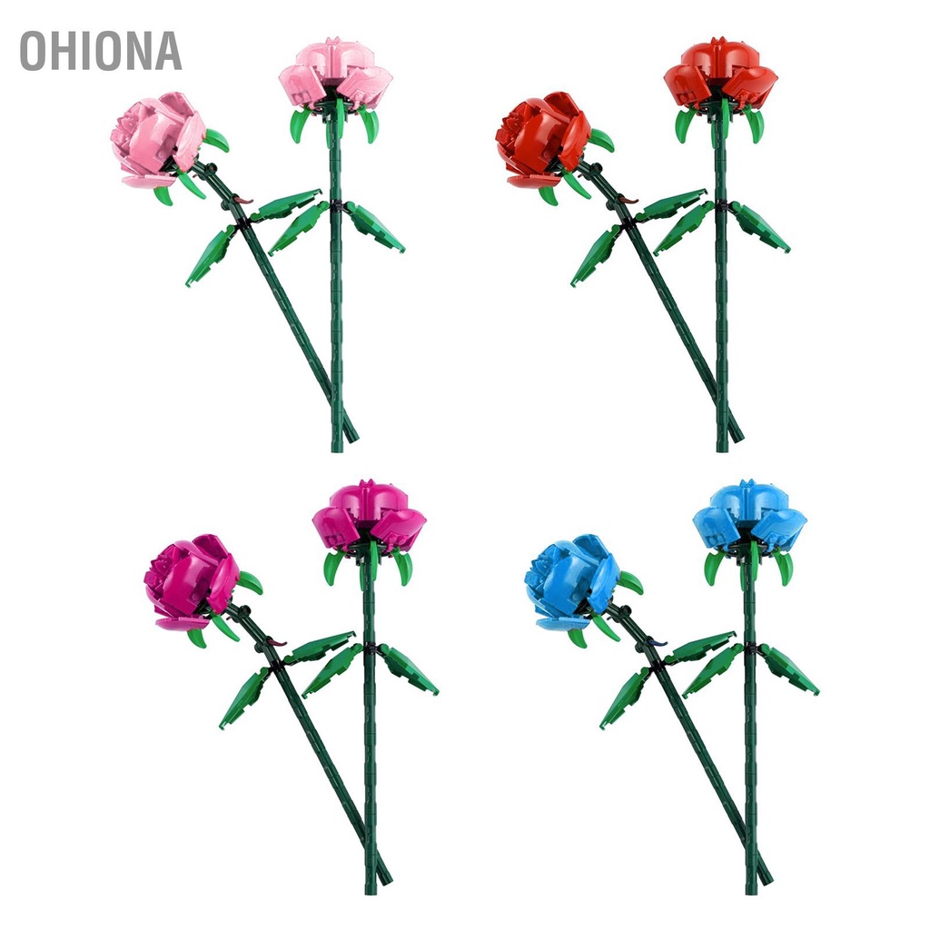 ohiona-building-block-rose-การศึกษาเหมือนจริงของเล่นดอกไม้ที่สวยงามเหมือนจริงสำหรับของขวัญวันเกิดของเด็กผู้หญิง