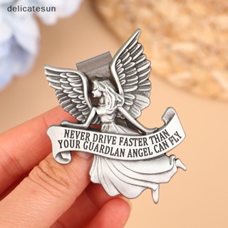Delicatesun Guardian Angel Visor Clip Silver Never Drive Faster Than Your Can Fly Visor Clip Nice