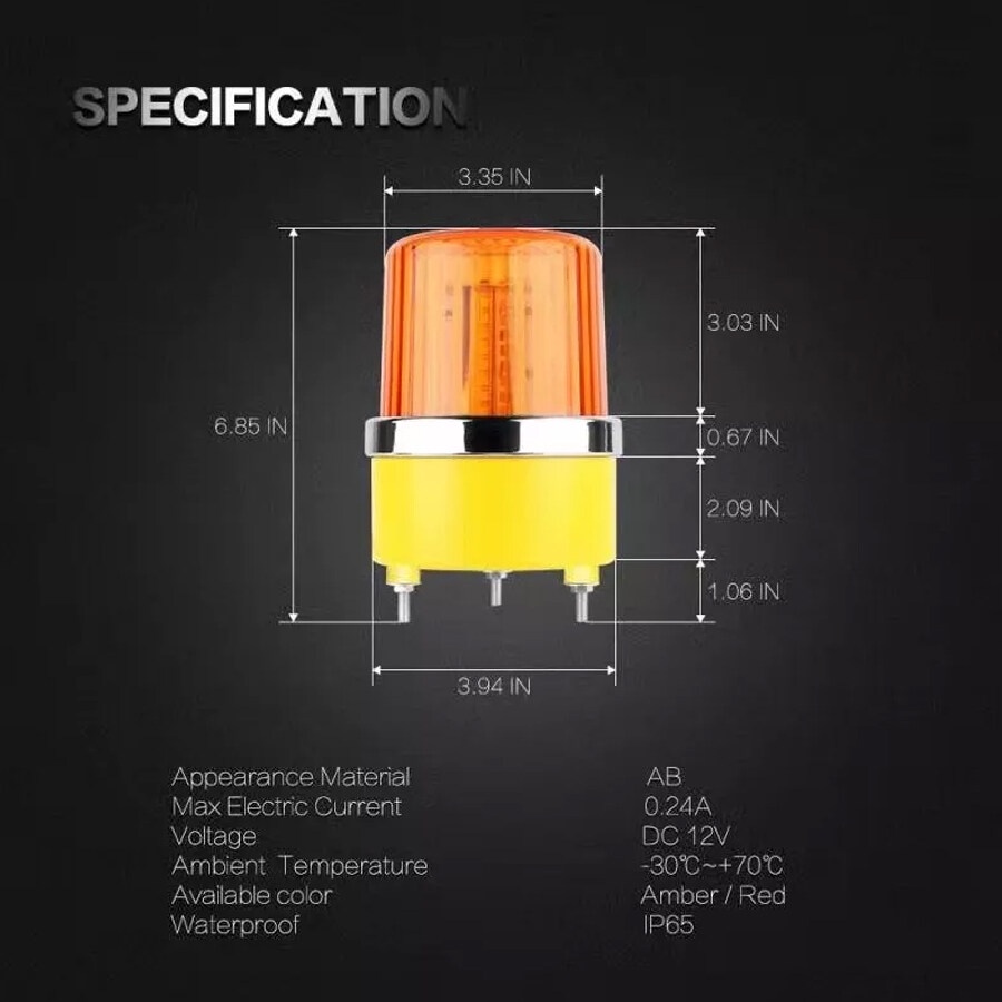 ไฟไซเรน-led-3-step-ไฟหมุน-ไฟสัญญาณ-ไฟฉุกเฉิน-ไฟไซเรนติดหลังคา-siren-led-a3-ไฟ-led-ปรับได้-3-สเต็บ-ใช้ไฟ-12-24v-ไฟฉุกเฉิน