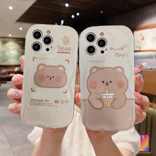 เคสโทรศัพท์มือถือนิ่ม ขอบโค้ง ลายการ์ตูนหมีชานม 3D สําหรับ Redmi 12C 10C 12 10 9 10X 11A A1 A2 A1+ A2+ 9A 9AT 9i 9C NFC 9T 9 Power Note 8 10S 9S 11 11S 12 12S 9 10 PRO MAX POCO C50 C55 M2 M3 X3 2 PRO NFC