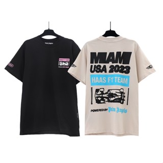 【ข้อเสนอเวลาจํากัด】เสื้อยืดแขนสั้น พิมพ์ลายตัวอักษร Pa-l-m Ang-el-s พร้อมส่งฟรี