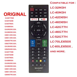 Sharp ของแท้ รีโมตคอนโทรล LCD GB234WJSA สําหรับ GA877 GA872 GA879SA GA880SA GA983WJSA GB012WJSA GB013WJSA GB067WJSA GB 275wjsa GA364Wjsa