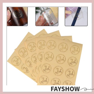 FAY Round Baking Adornment Bronzing Sealing Craft Transparent Handmade Sticker