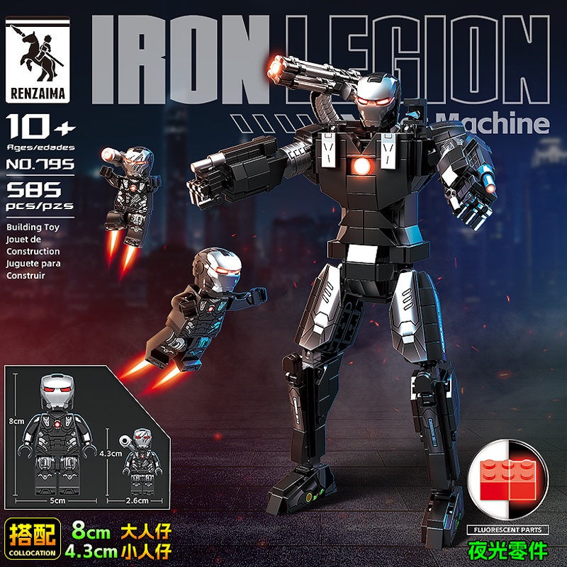 โมเดลฟิกเกอร์-super-heroes-marvel-iron-man-big-figure-war-machine-mk50-mecha-ของเล่นสําหรับเด็ก