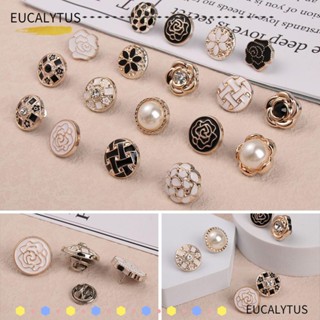 Eutus กระดุม ไร้รอยต่อ ถอดออกได้ สําหรับตกแต่งเสื้อผ้า งานฝีมือ DIY 6 ชิ้น