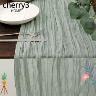 Cherry3 ผ้าปูโต๊ะ ทรงสี่เหลี่ยมผืนผ้า สีเขียว สีเทา 158 นิ้ว สไตล์โบฮีเมียน สําหรับตกแต่งงานแต่งงาน 2 ชิ้น