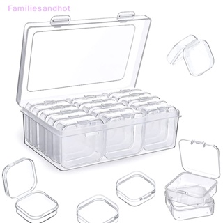 Familiesandhot&gt; กล่องพลาสติกใส ขนาดเล็ก สําหรับเก็บเครื่องประดับ แหวน เครื่องสําอาง