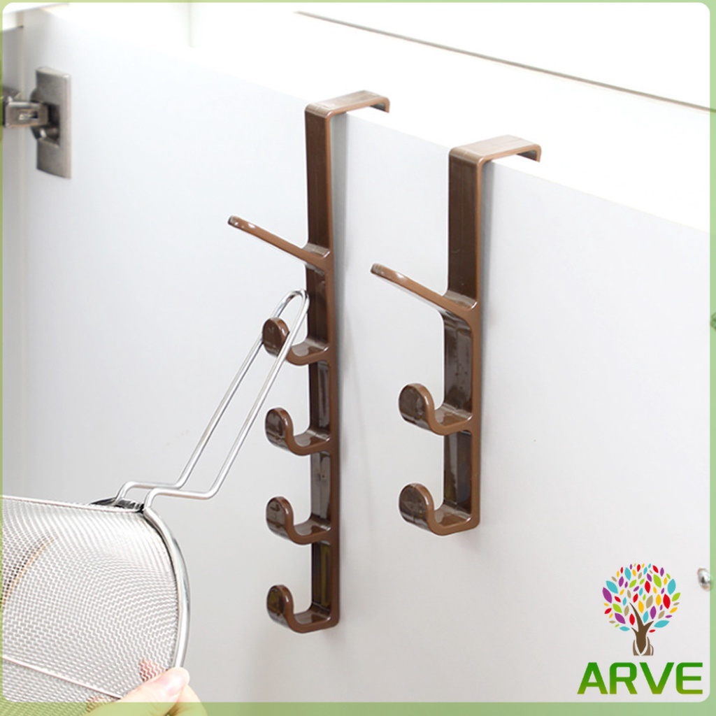 ที่แขวนประตู-ตะขอแขวนประตู-5-ขอ-ที่แขวนของเกี่ยวประตู-ส่งคละสี-back-door-multipurpose-hanger