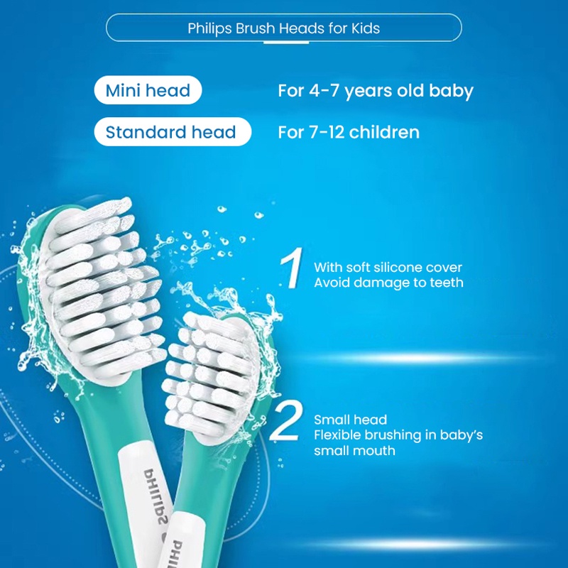 philips-หัวแปรงสีฟันไฟฟ้า-แบบเปลี่ยน-สําหรับเด็ก-hx6322-hx6352-2-ชิ้น-ต่อแพ็ค