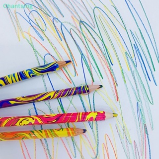 &lt;Chantsing&gt; ดินสอสี ทรงสามเหลี่ยม ไล่โทนสี หนา 4 สี สําหรับวาดภาพระบายสี 2 ชิ้น