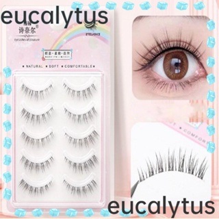 Eucalytus1 ขนตาปลอม ยาวธรรมชาติ คอสเพลย์ แบบใส สําหรับผู้หญิง