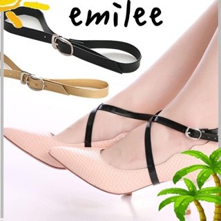 Emilee เชือกผูกรองเท้าส้นสูง แบบยืดหยุ่น อุปกรณ์เสริม สําหรับผู้หญิง 2 คู่