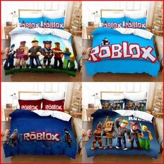 ชุดเครื่องนอน ผ้าห่ม ผ้านวม ลายหมู Roblox 3in1 ซักทําความสะอาดได้ สวมใส่สบาย สําหรับตกแต่งบ้าน