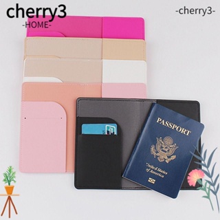 Cherry3 กระเป๋าใส่หนังสือเดินทาง บัตรเครดิต หนัง PU สร้างสรรค์ สําหรับเดินทาง