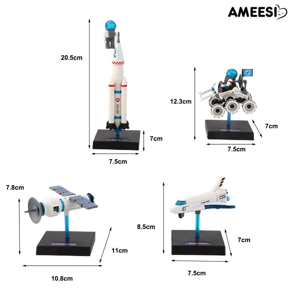 ameesi-ชุดของเล่นดาวเทียม-จรวดอวกาศจําลอง-เพื่อการเรียนรู้เด็ก