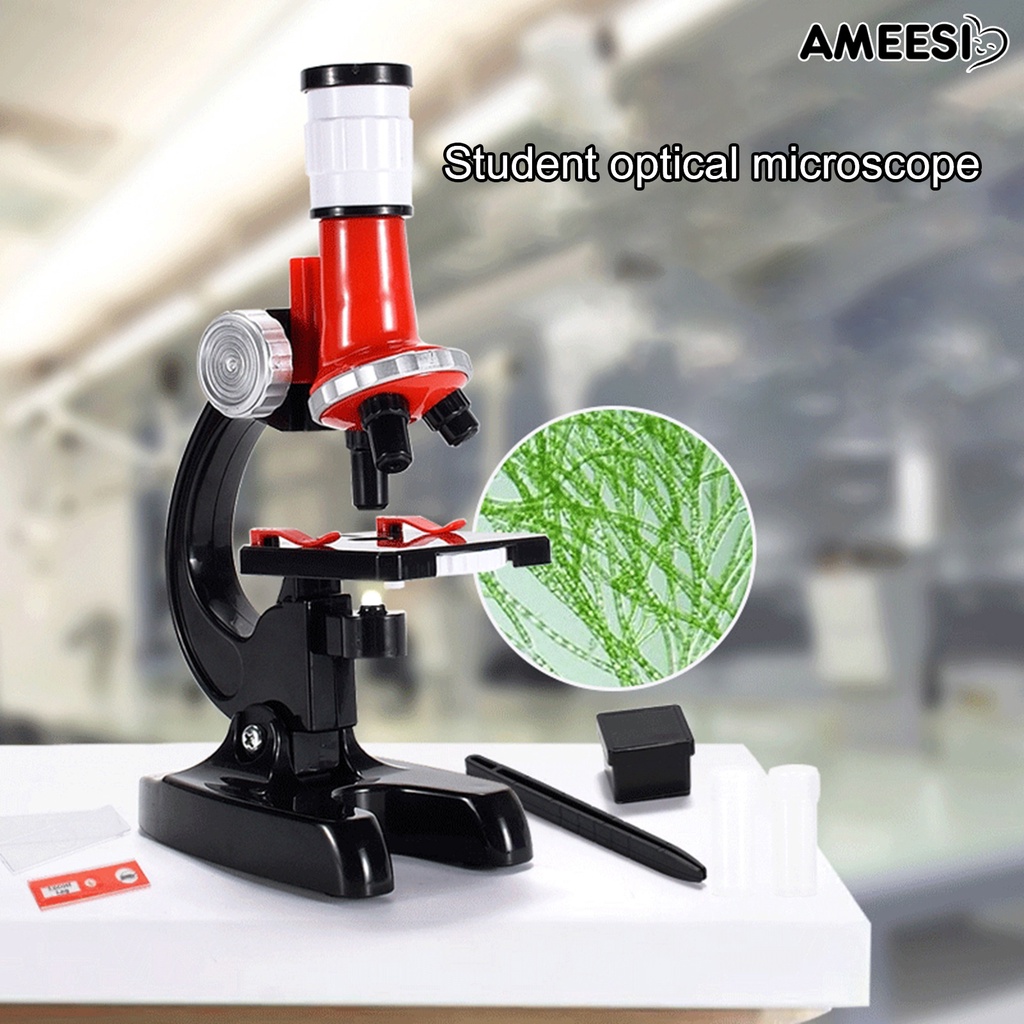 ameesi-กล้องจุลทรรศน์พลาสติก-ความละเอียดสูง-ของเล่นสําหรับเด็ก-1-ชุด