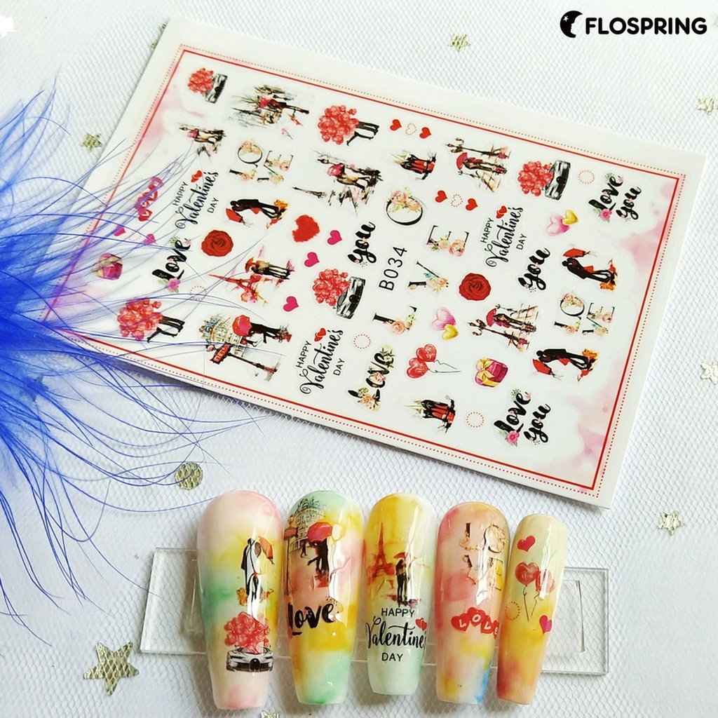 flospring-สติกเกอร์ติดเล็บ-มีกาวในตัว-ไม่ซีดจาง-ความอิ่มตัวเป็นเลิศ-วาเลนไทน์-diy-สําหรับตกแต่งเล็บ-12-ชิ้น-ต่อชุด