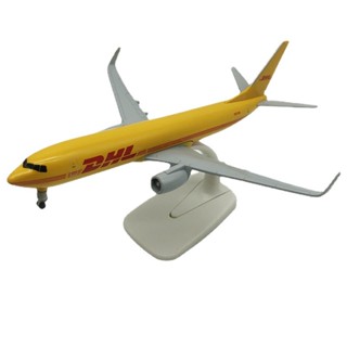 โมเดลเครื่องบินจําลอง DHL freighter B737-800 โลหะผสม พร้อมล้อ 20 ซม. ของเล่นสําหรับเด็ก