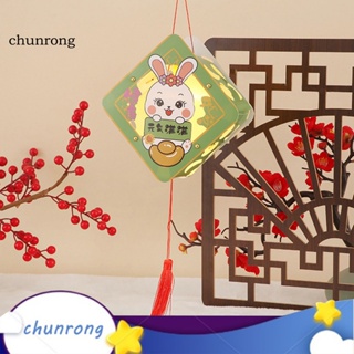 Chunrong โคมไฟแฮนด์เมด ลายการ์ตูนกระต่าย 2023 สําหรับเทศกาลตรุษจีน 1 ชุด