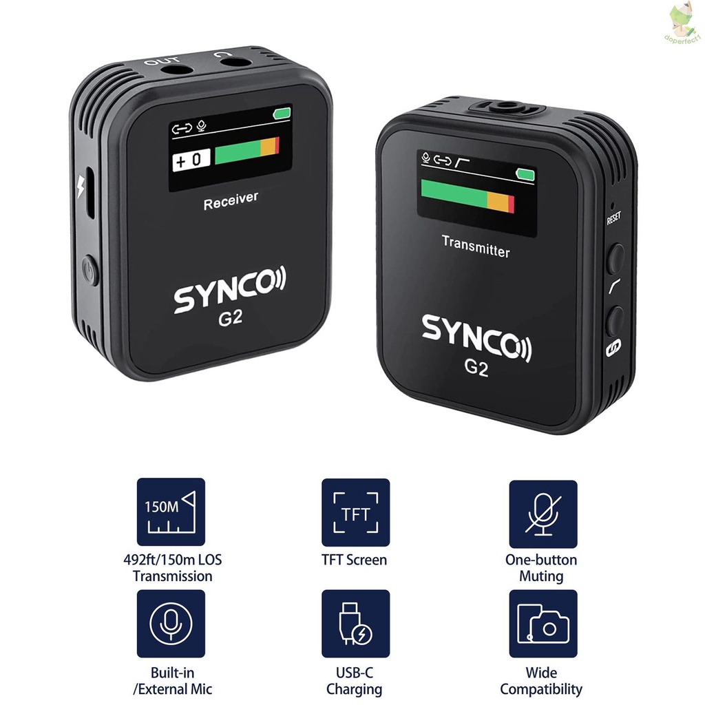 synco-g2-a1-ระบบไมโครโฟนไร้สาย-1-trigger-1-2-4g-พร้อมตัวรับสัญญาณ-1-ชิ้น-ตัวส่งสัญญาณ-1-ชิ้น-และมาลาวาเลีย-1-ชิ้น-8-9