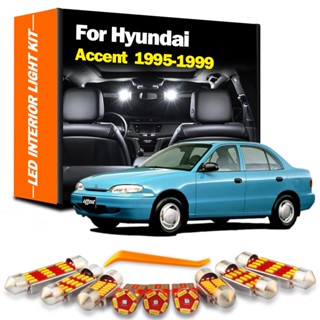 ชุดหลอดไฟ LED ติดภายในรถยนต์ สําหรับ Hyundai Accent 1995 1996 1997 1998 1999 8 ชิ้น