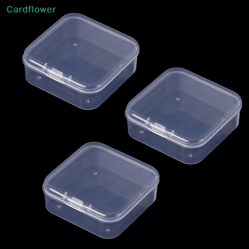 lt-cardflower-gt-กล่องใส-ทรงสี่เหลี่ยม-ขนาดเล็ก-สําหรับใส่เครื่องประดับ-ลูกปัด-ของจิปาถะ-3-ชิ้น