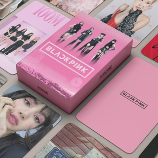 โปสการ์ด อัลบั้มรูปภาพ Black-Pink JENNIE ROSE JISOO LISA Lomo สีดํา สีชมพู จํานวน 55 ชิ้น ต่อกล่อง