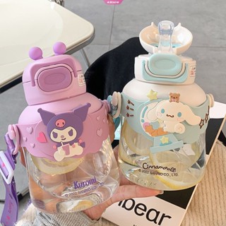 แก้วกระติกน้ําร้อน ลายการ์ตูนอนิเมะ Sanrio Cinnamoroll Kuromi Melody ขนาด 600 มล. ของขวัญสําหรับเด็ก