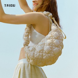 TAIDU กระเป๋าสะพายข้างลายเมฆสไตล์เกาหลี กระเป๋าทรงขนมจีบทรงจีบลงรักแร้ อินเทรนสุดๆ แมตช์แบบสบาย ๆ