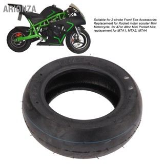 ARIONZA 90/65‑6.5in Mini Bike Tire Rubber Flexible Front Wheel for 47cc 49cc Pocket