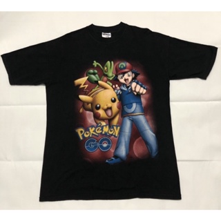 TOP CTเสื้อยืดแขนสั้นผ้าฝ้ายแท้Pokemon Go Bootleg Mexcio 00s T shirt. (เสื้อยืดมือสอง/โปเกม่อน)S-5XLS-5XL