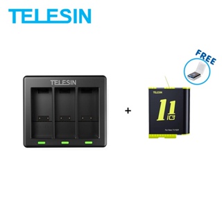 GoPro 11 / 10 / 9 Telesin Charger + Telesin Battery แท่นชาร์จ ที่ชาร์จ + แบตเตอร์รี่โกโปร 11 / 10 / 9